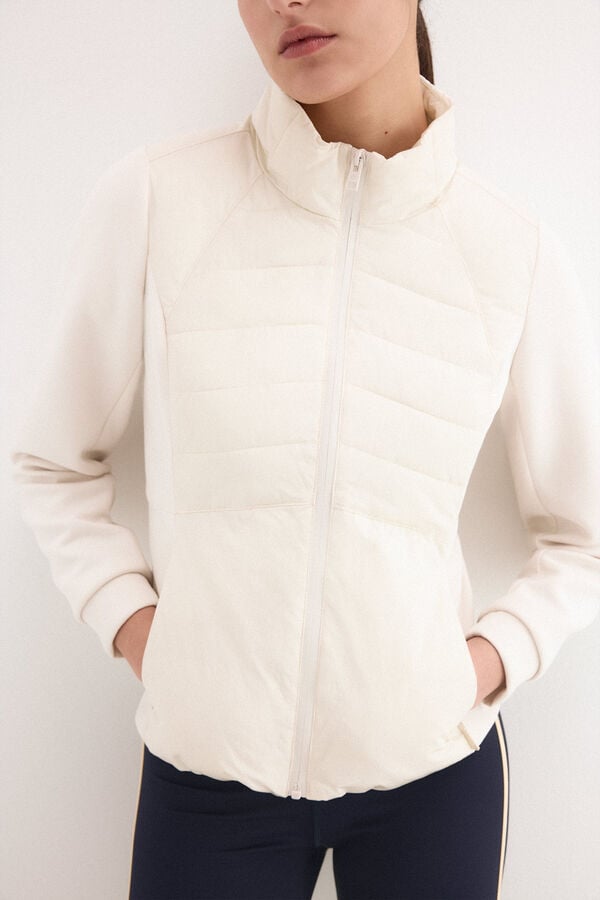 Pedro del Hierro Parka combinada cintada Beige