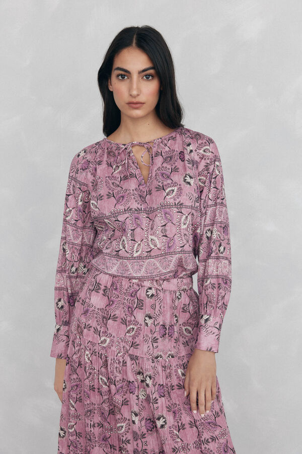 Pedro del Hierro Blusa estampada Morado