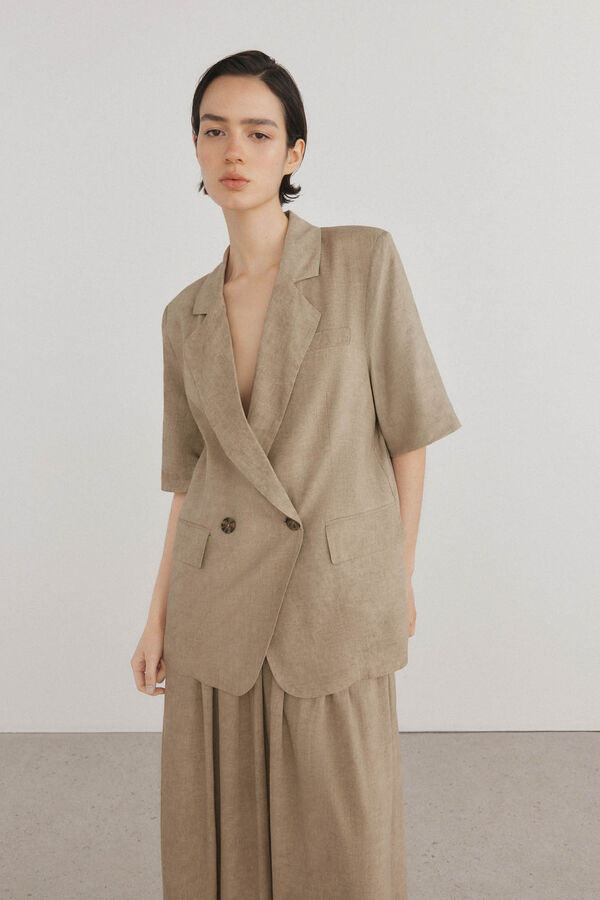 Pedro del Hierro Jaqueta cruzada de manga curta Verde