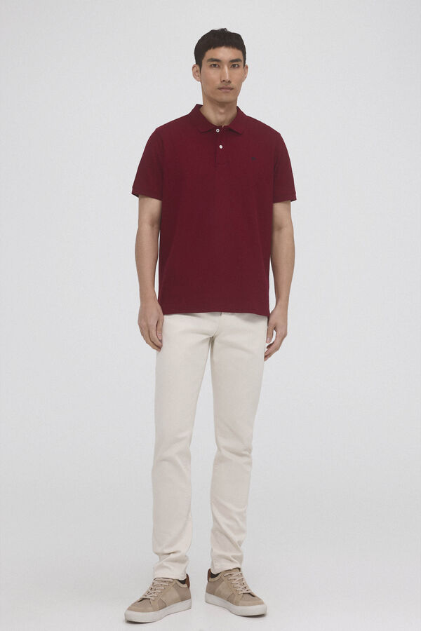 Pedro del Hierro Polo b&aacute;sico piqu&eacute; Bordeaux