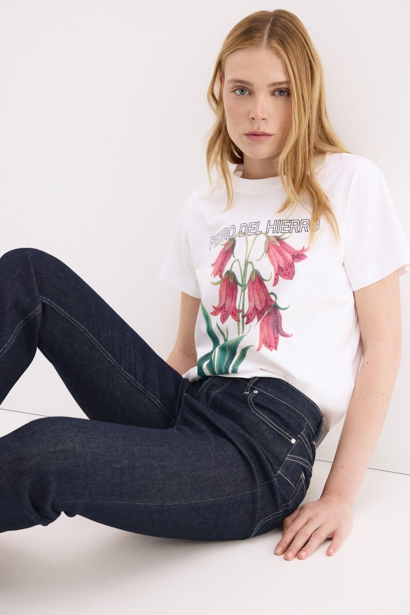 Pedro del Hierro T-shirt de manga curta estampada