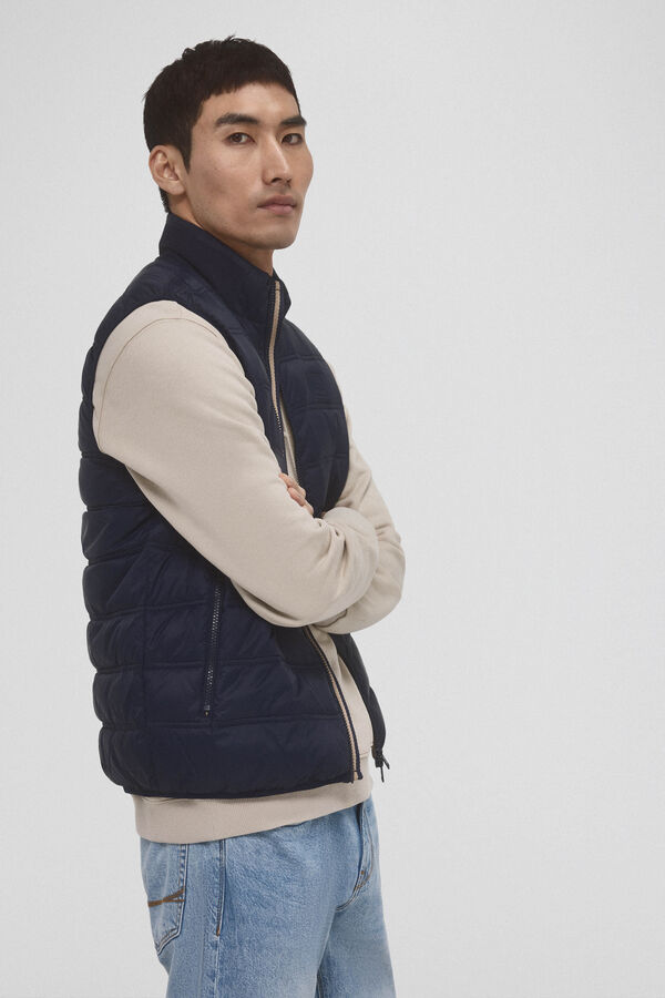 Pedro del Hierro Colete ultraleve imperme&aacute;vel Azul