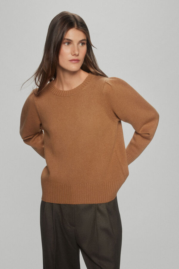 TFP by Tamara Falc&oacute; Jersey frunces lana cashmere Beige