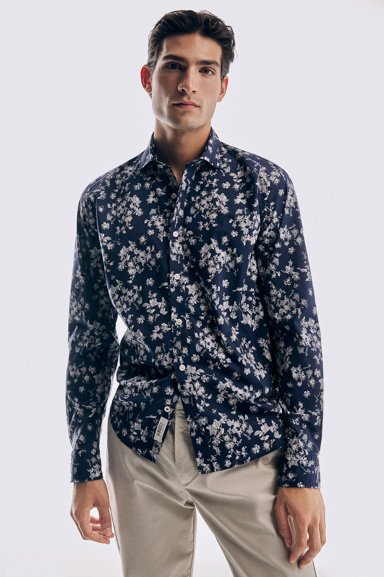 Camisa estampado sales floral hombre