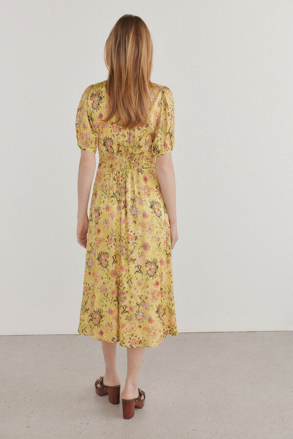 Pedro del Hierro Vestido estampado manga curta Verde