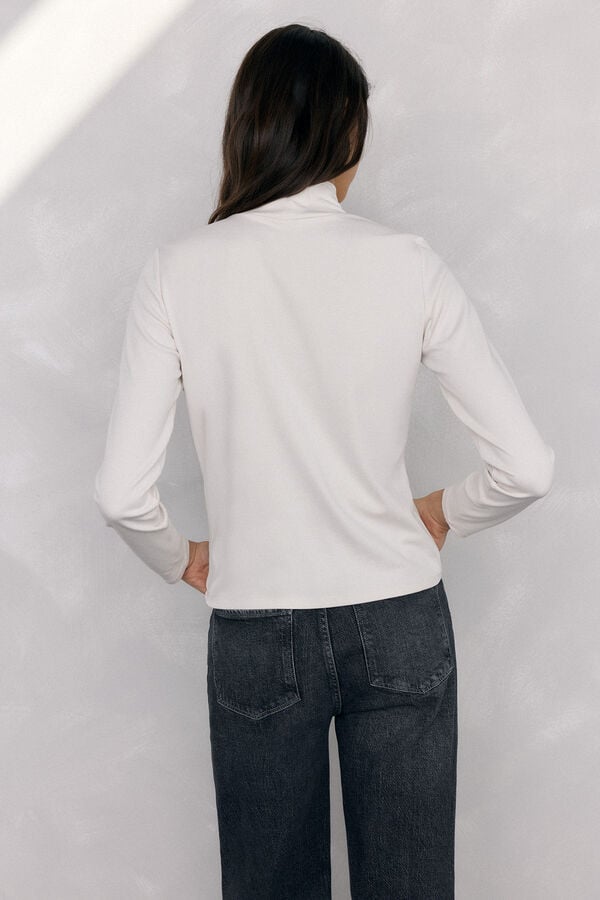 Pedro del Hierro Camiseta cuello alto Blanco