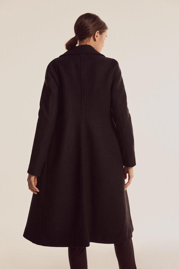 Pedro del Hierro Abrigo botones Negro