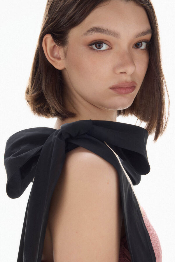 TFP by Tamara Falc&oacute; Vestido com la&ccedil;os contrastantes Rosa