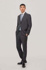 Pedro del Hierro Pantalón traje gris en slim fit Gris