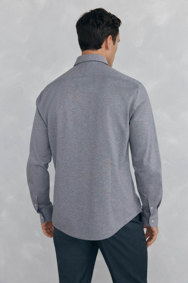 Pedro del Hierro Camisa de malha malha Cizento