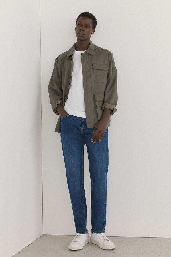 Pedro del Hierro Casaco de algod&atilde;o e linho Verde