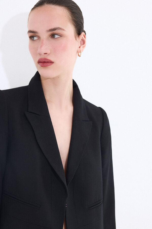 Pedro del Hierro Blazer curto preto Preto