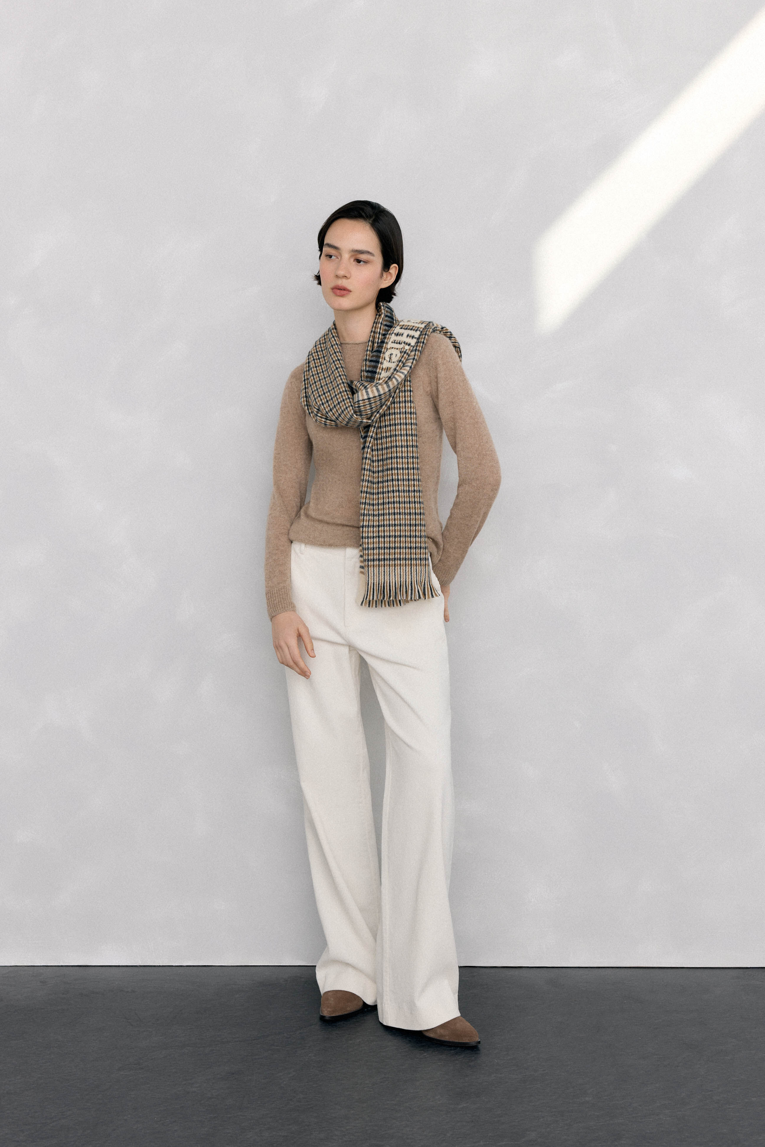 Pedro del Hierro Cal&ccedil;as de veludo cl&aacute;ssicas de perna larga