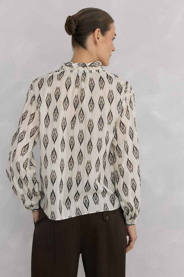 Pedro del Hierro Blusa estampada Marfil