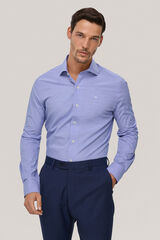Pedro del Hierro Camisa vestir lisa slim facil plancha Azul