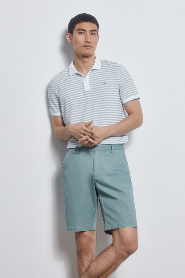 Pedro del Hierro Cal&ccedil;as bermuda chino premium flex  Turquesa