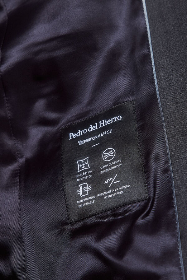 Pedro del Hierro Blazer liso bi-el&aacute;stico sob medida Cizento