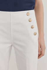 Pedro del Hierro Cal&ccedil;a jeans larga Branco