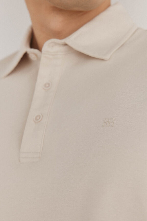Pedro del Hierro Camisa polo mercerizada Beige