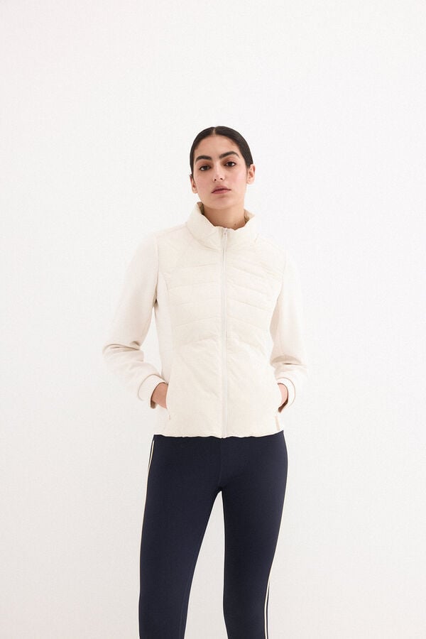 Pedro del Hierro Parka combinada cintada Beige