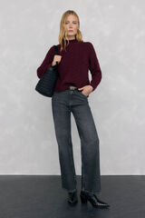 Pedro del Hierro Su&eacute;ter oversized de fantasia Bordeaux
