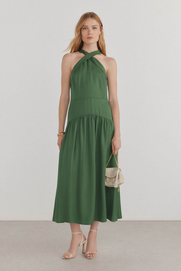 Pedro del Hierro Vestido halter Verde