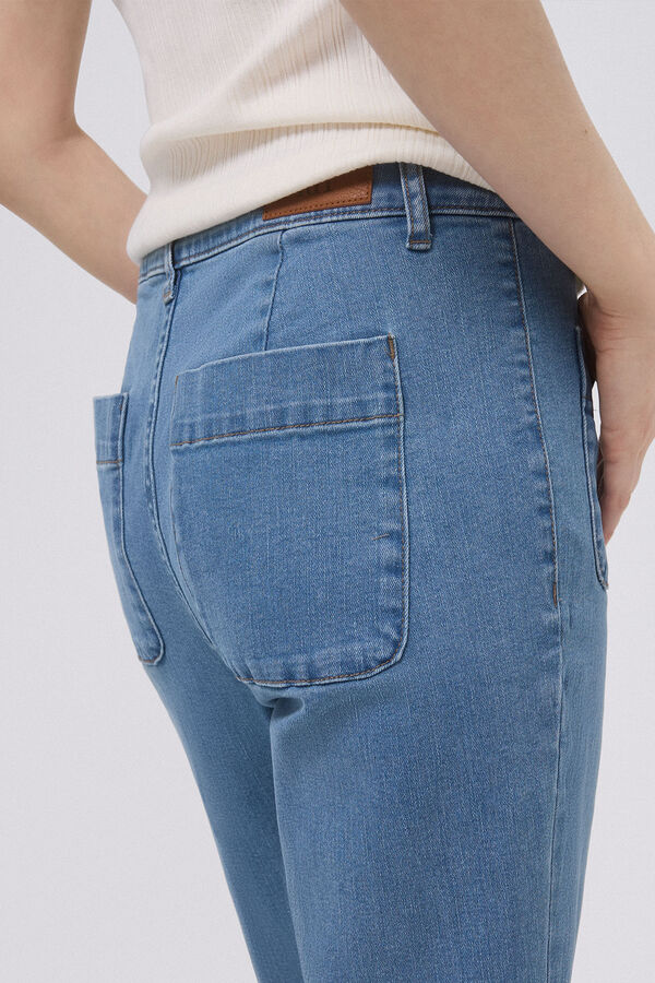 Pedro del Hierro Jeans stove pipe cropped Azul