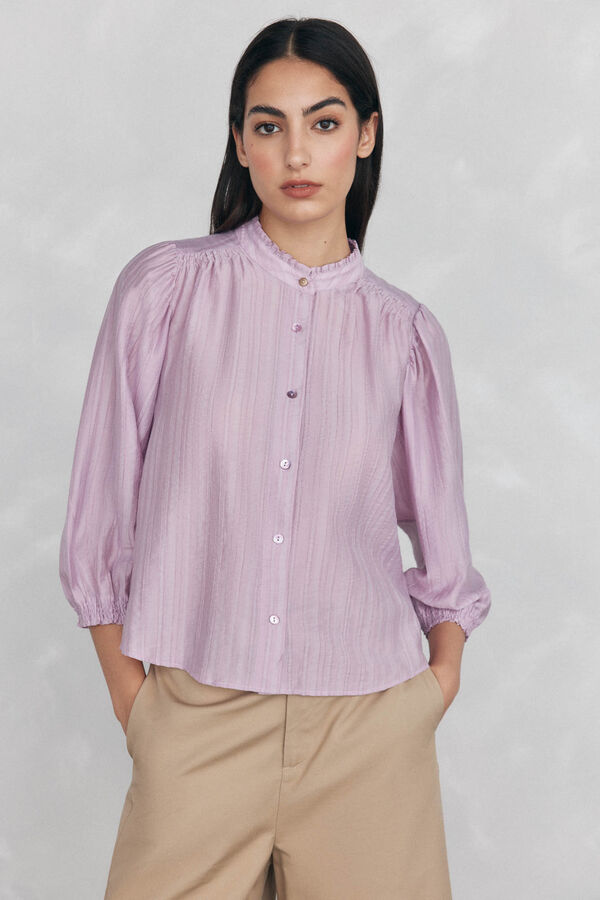 Pedro del Hierro Blusa amplia lisa Morado