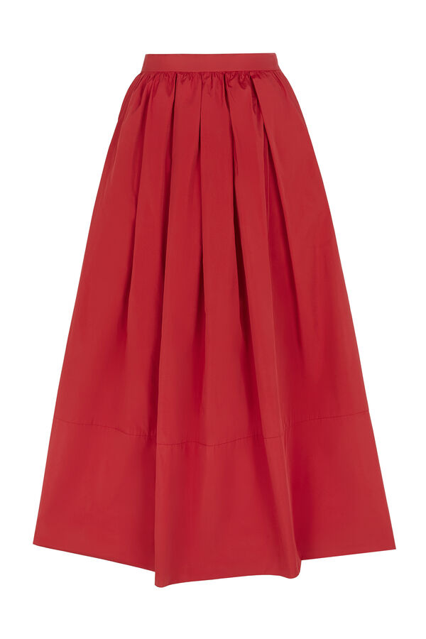 TFP by Tamara Falc&oacute; Saia midi de tafet&aacute; Vermelho