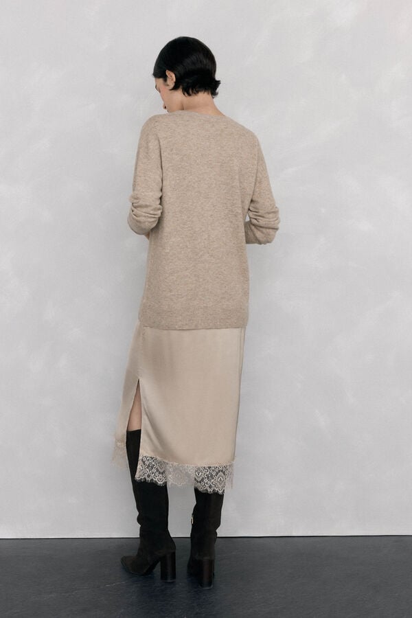 Pedro del Hierro Vestido de malha Beige