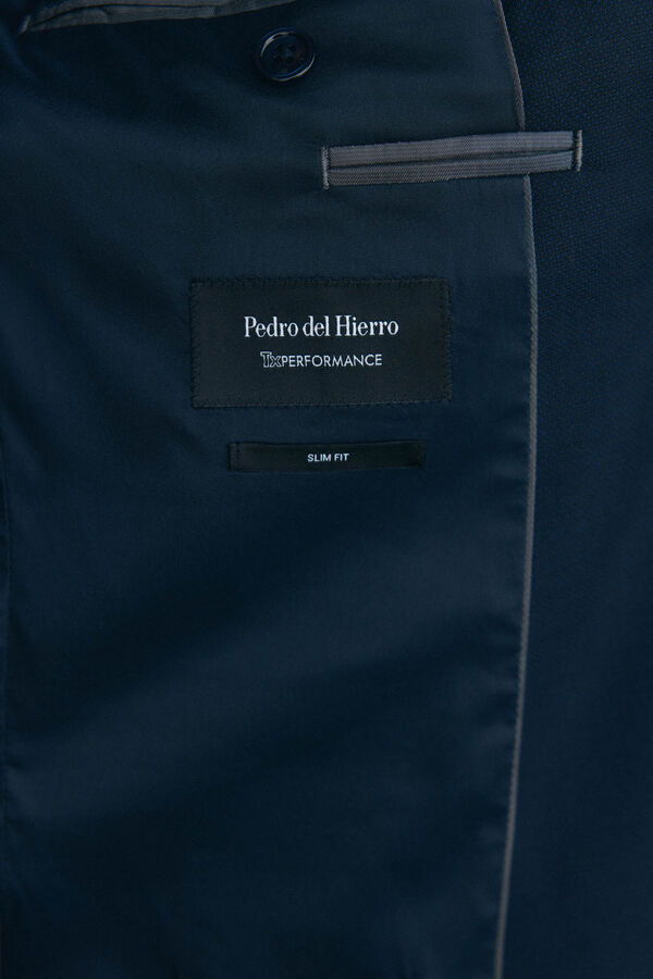 Pedro del Hierro Americana ojo de perdiz bi-stretch slim fit Azul