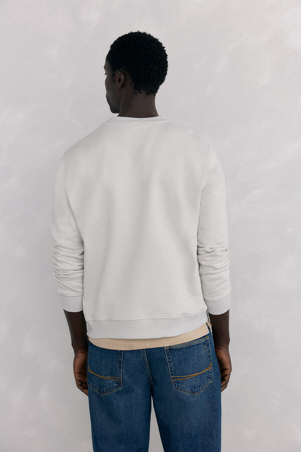 Pedro del Hierro Sudadera logo cuello redondo Gris