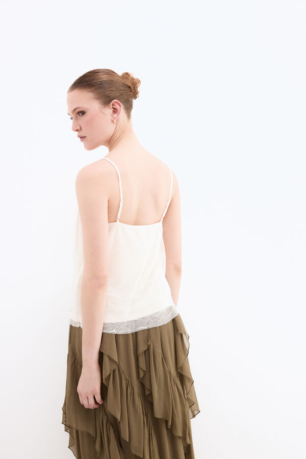 Pedro del Hierro T-shirt al&ccedil;as dupla Branco