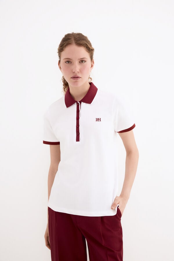 Pedro del Hierro Polo de manga curta Branco