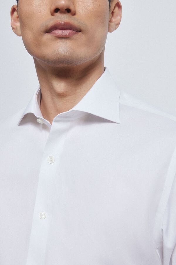 Pedro del Hierro camisa gémeos lisa non iron + antimanchas Branco