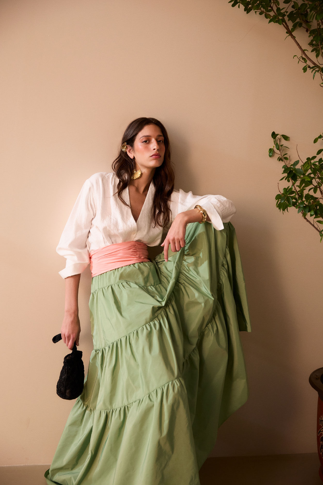 Pedro del Hierro Cortes de saia midi