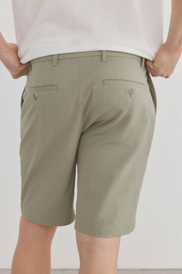 Pedro del Hierro Bermudas chino estrutura Verde