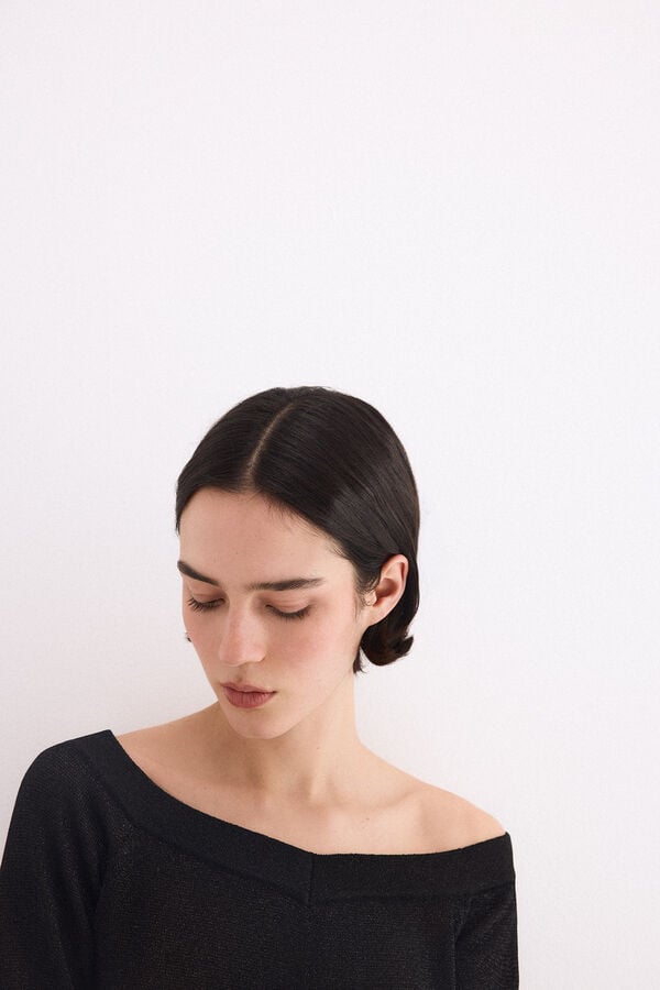 TFP by Tamara Falc&oacute; Camisola com efeito glitter Preto