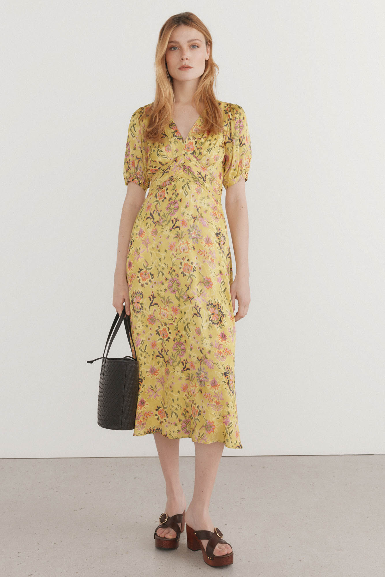 Pedro del Hierro Vestido estampado manga curta