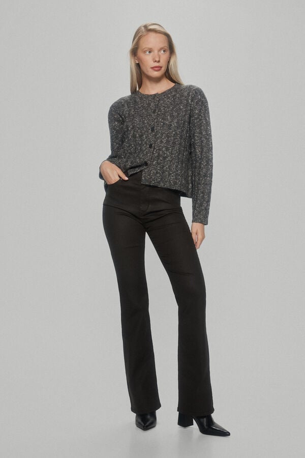 Pedro del Hierro chaqueta de ochos cropped Cizento