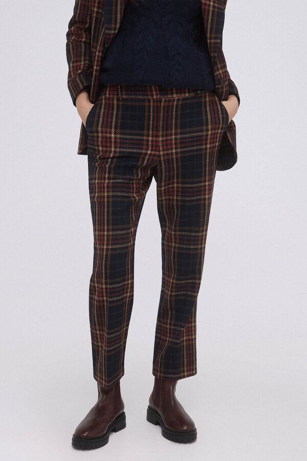 Pedro del Hierro Pantal&oacute;n de cuadros Azul