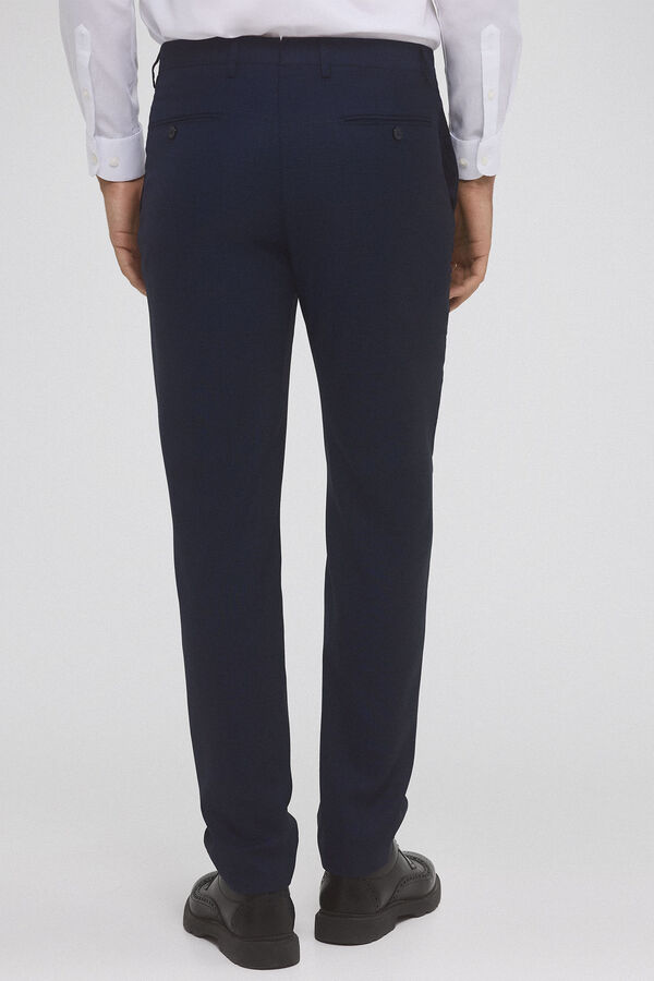 Pedro del Hierro Pantal&oacute;n traje cuadro slim Azul