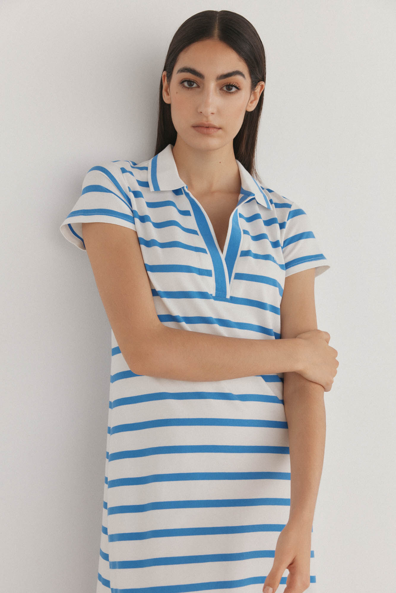 Pedro del Hierro Vestido polo rayas manga corta