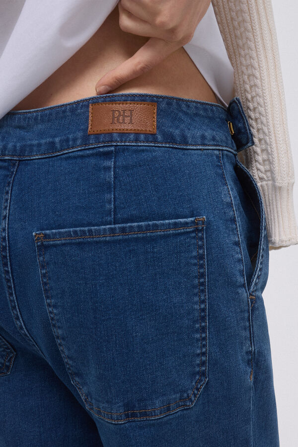 Pedro del Hierro Jeans straight cropped Azul