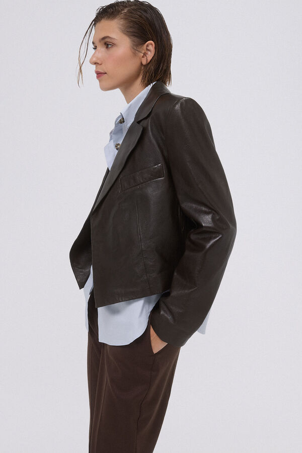 Pedro del Hierro Blazer curto c&aacute;qui Verde