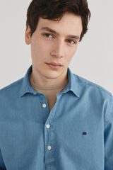 Pedro del Hierro Camiseta denim de tecido italiano Azul