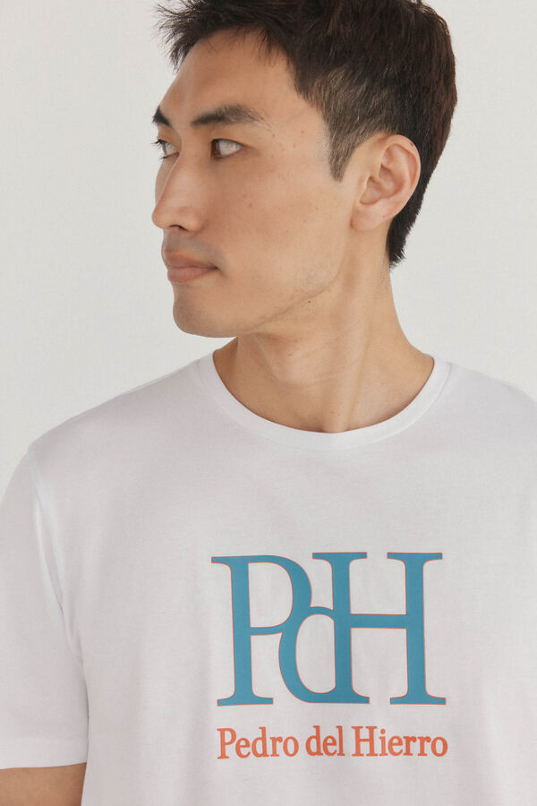 Pedro del Hierro Camiseta logo Blanco