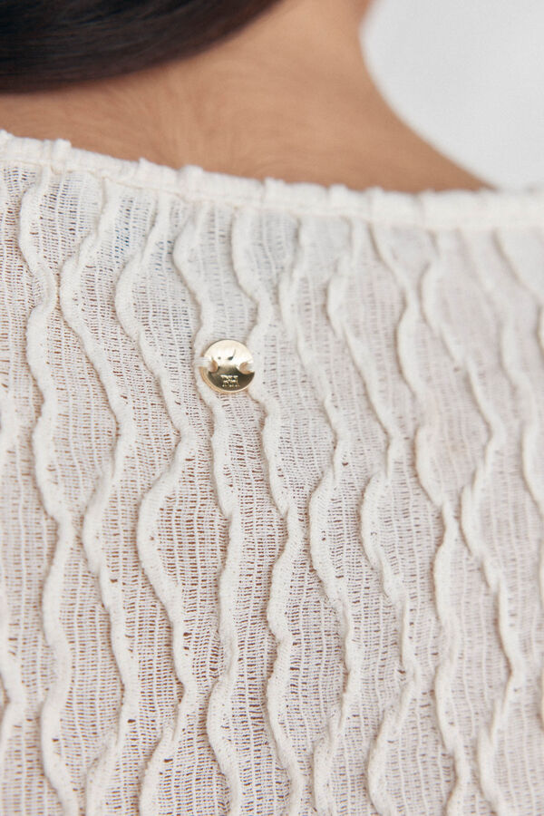 Pedro del Hierro Camiseta estructura manga larga Crudo