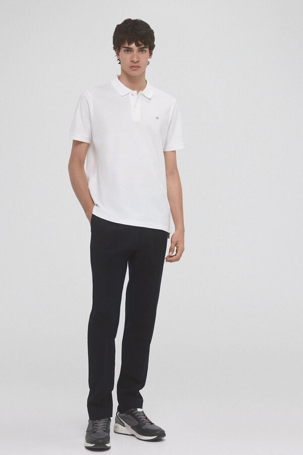 Pedro del Hierro Polo b&aacute;sico  Branco