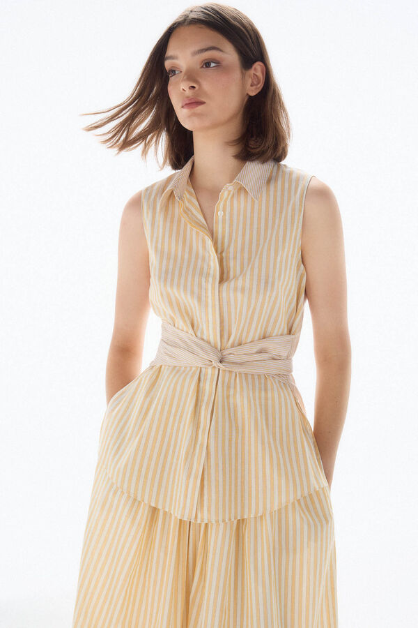 TFP by Tamara Falcó Blusa de rayas combinada Amarillo